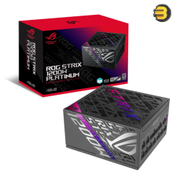 ASUS ROG Strix 1200W Platinum PSU – GaN MOSFET, GPU-FIRST Technology, 0dB Cooling, PCIe 5.1 Ready