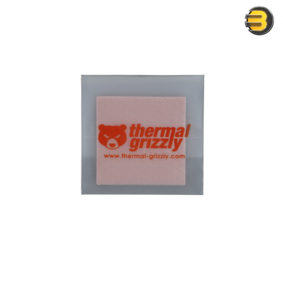 Thermal Grizzly Minus Pad 8, 30×30×2.0 mm High-Performance Thermal Pad — pink, electrically insulating (8 kV/mm ASTM D149), Shore 00‑60, V‑0 flammability, operating temp −100°C to +250°C; high thermal conductivity, high compressibility, RoHS compliant.