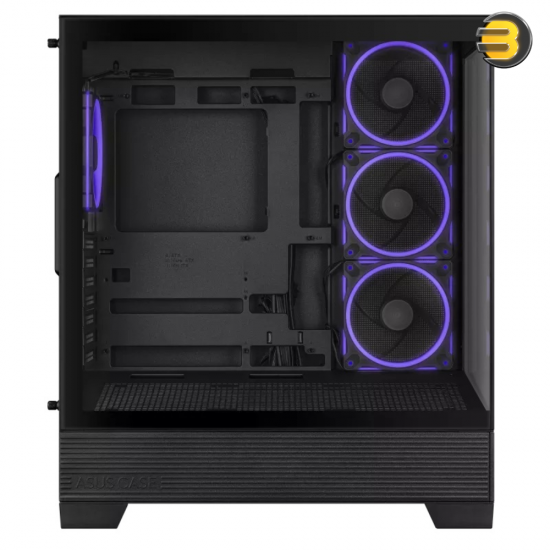 ASUS A31 PLUS Mid Tower ATX Case Black — Tempered Glass Front & Side Panels, 4x 120mm ARGB Fans Pre-installed, Support for Hidden-Connector Motherboards, Up to 360mm Radiator & 380mm GPU, USB 3.2 Gen2x2 Type-C ASUS A31 PLUS Mid Tower ATX Case Black — Tempered Glass Front & Side Panels, 4x 120mm ARGB Fans Pre-installed, Support for Hidden-Connector Motherboards, Up to 360mm Radiator & 380mm GPU, USB 3.2 Gen2x2 Type-C