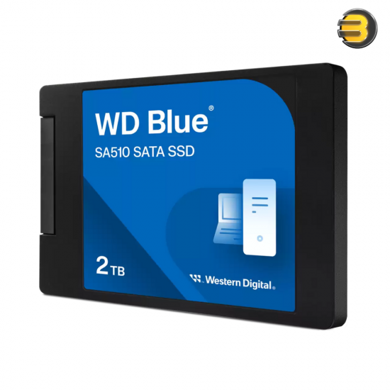 Western Digital 2TB WD Blue SA510 SATA Internal Solid State Drive SSD — SATA III 6 Gb/s, 2.5"/7mm, Up to 560 MB/s