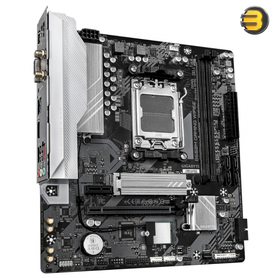 GIGABYTE B650M GAMING WIFI6E Micro ATX AM5 DDR5 Motherboard GIGABYTE B650M GAMING WIFI6E Micro ATX motherboard with AM5 socket, DDR5 slots, Wi-Fi 6E and M.2 Thermal Guard