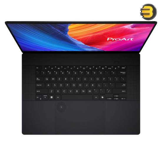 ASUS ProArt P16 H7606WP-RJ192WS laptop with Ryzen AI 9 HX 370, RTX 5070 8GB, 64GB LPDDR5X RAM and 16-inch 4K OLED touch 120Hz display.