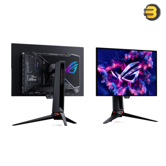 ASUS ROG Swift OLED PG27UCWM 26.5" 4K 240Hz Tandem RGB OLED Gaming Monitor ASUS ROG Swift OLED PG27UCWM 26.5 inch 4K UHD gaming monitor with Tandem RGB OLED panel, 240Hz refresh rate, 0.03ms GTG response, DisplayPort 2.1 and USB-C 90W power delivery