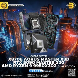 AMD Ryzen 9 9950X3D2 Dual Edition + GIGABYTE X870E AORUS MASTER X3D + RTX 5090 MASTER 32GB Bundle AMD Ryzen 9 9950X3D2 Dual Edition + GIGABYTE X870E AORUS MASTER X3D + RTX 5090 MASTER 32GB Bundle