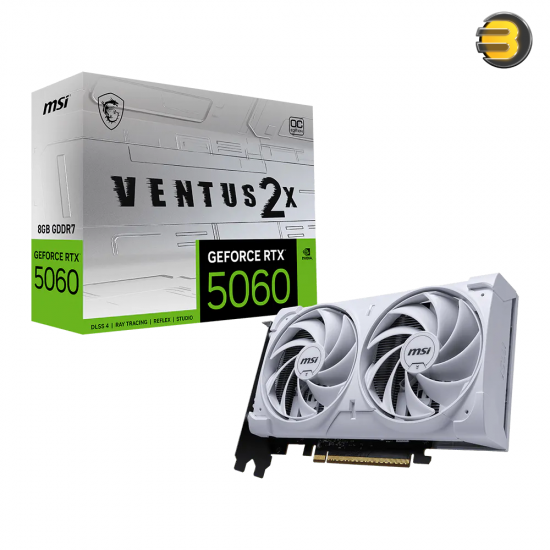 MSI GeForce RTX 5060 8G VENTUS 2X OC White – Blackwell & DLSS 4