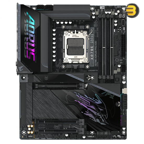 GIGABYTE X870E AORUS PRO X3D ATX AM5 DDR5 Motherboard GIGABYTE X870E AORUS PRO X3D ATX motherboard with AM5 socket, DDR5 slots, USB4 ports, Wi-Fi 7 and PCIe 5.0 support