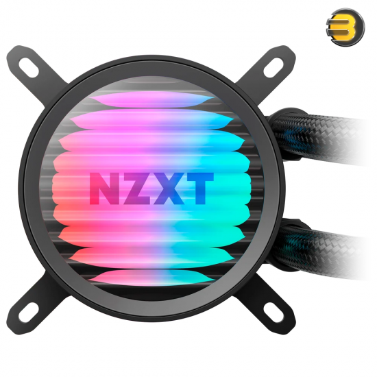 NZXT Kraken Core 360 RGB AIO liquid CPU cooler in matte black with copper cold plate, 19-LED RGB pump cap, and included F360 RGB Core single-frame fan