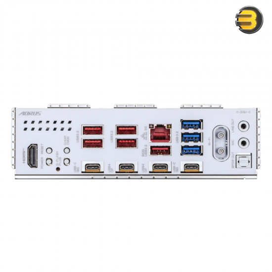 GIGABYTE X870E AORUS PRO X3D-ICE ATX AM5 DDR5 Motherboard GIGABYTE X870E AORUS PRO X3D-ICE ATX motherboard with AM5 socket, DDR5 slots, USB4 ports, Wi-Fi 7 and white ICE design