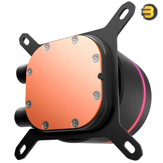 NZXT Kraken Core 360 RGB AIO liquid CPU cooler in matte black with copper cold plate, 19-LED RGB pump cap, and included F360 RGB Core single-frame fan