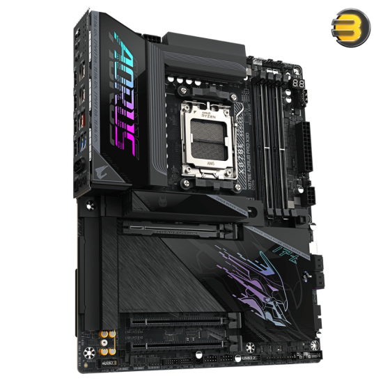 GIGABYTE X870E AORUS PRO X3D ATX AM5 DDR5 Motherboard GIGABYTE X870E AORUS PRO X3D ATX motherboard with AM5 socket, DDR5 slots, USB4 ports, Wi-Fi 7 and PCIe 5.0 support