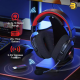 Redragon H510 PRO Zeus Pro triple-mode gaming headset in black with virtual 7.1 surround sound, 2.4GHz/Bluetooth/USB-C connectivity, detachable ANC boom mic and RGB earcup lighting