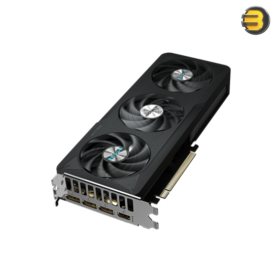 GIGABYTE GeForce RTX 5060 EAGLE MAX OC 8GB GIGABYTE GeForce RTX 5060 EAGLE MAX OC 8GB GDDR7 graphics card with WINDFORCE triple-fan cooling and protective metal backplate