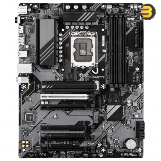 GIGABYTE B760 DS3H WIFI6E GEN5 ATX LGA1700 DDR5 Motherboard GIGABYTE B760 DS3H WIFI6E GEN5 ATX motherboard with LGA1700 socket, DDR5 slots, Wi-Fi 6E and PCIe 5.0 support