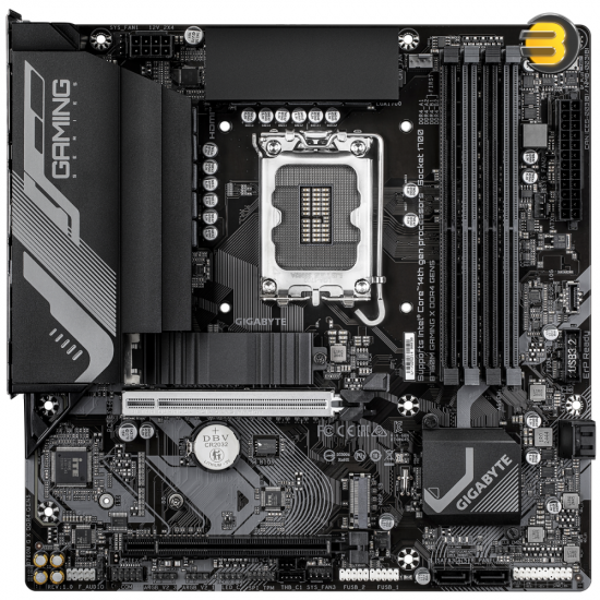 GIGABYTE B760M GAMING X DDR4 GEN5 Micro ATX LGA1700 DDR4 Motherboard GIGABYTE B760M GAMING X DDR4 GEN5 Micro ATX motherboard with LGA1700 socket, DDR4 slots, PCIe 5.0 and 2.5GbE LAN