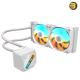 GIGABYTE GAMING 240 ICE AIO Liquid CPU Cooler White GIGABYTE GAMING 240 ICE All-In-One liquid CPU cooler with 2x 120mm ARGB fans, copper cold plate, aluminum radiator and pristine white ICE design