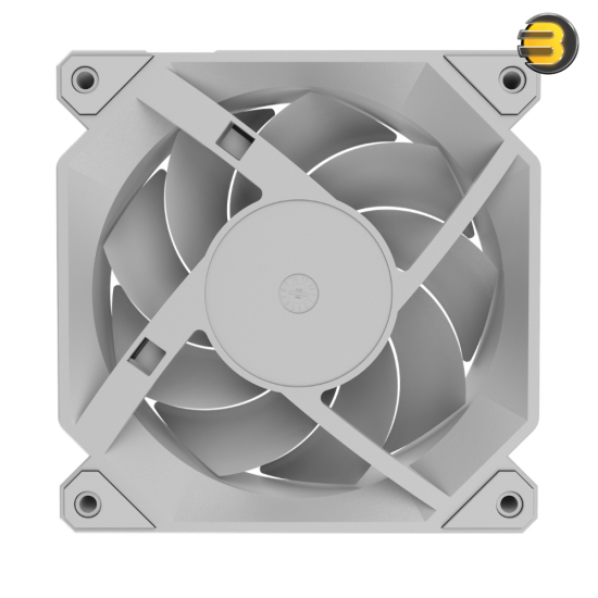 DarkFlash INF34 120mm RGB fan in white with anti-vibration mounts and hydro bearing