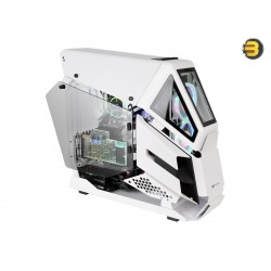 Thermaltake AH T600 Snow Helicopter Styled Open Frame Tempered Glass Swing Door E-ATX Full Tower Case CA-1Q4-00M6WN-00