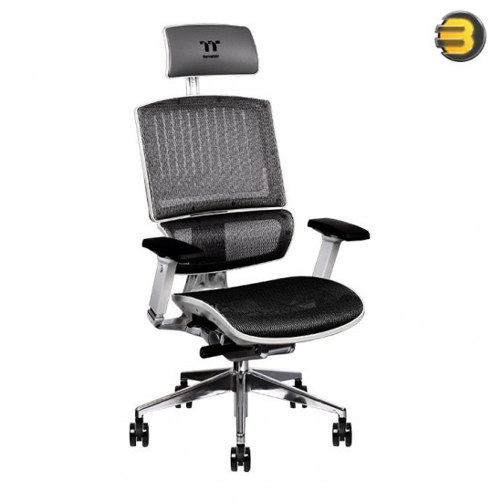 Thermaltake Cyberchair E500 Mesh Cushion Aluminum Framework Headrest/Seat Depth/Seat Height/4-Directional Armrest Adjustable Ergonomic Gaming Chair