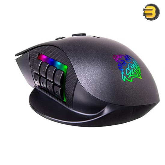 Thermaltake NEMESIS SWITCH Optical RGB Gaming Mouse – 12-Key Custom Switch System, OMRON 50M Click, PMW3360 12K DPI, 16.8M RGB Illumination