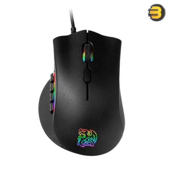 Thermaltake NEMESIS SWITCH Optical RGB Gaming Mouse – 12-Key Custom Switch System, OMRON 50M Click, PMW3360 12K DPI, 16.8M RGB Illumination