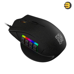 Thermaltake NEMESIS SWITCH Optical RGB Gaming Mouse – 12-Key Custom Switch System, OMRON 50M Click, PMW3360 12K DPI, 16.8M RGB Illumination