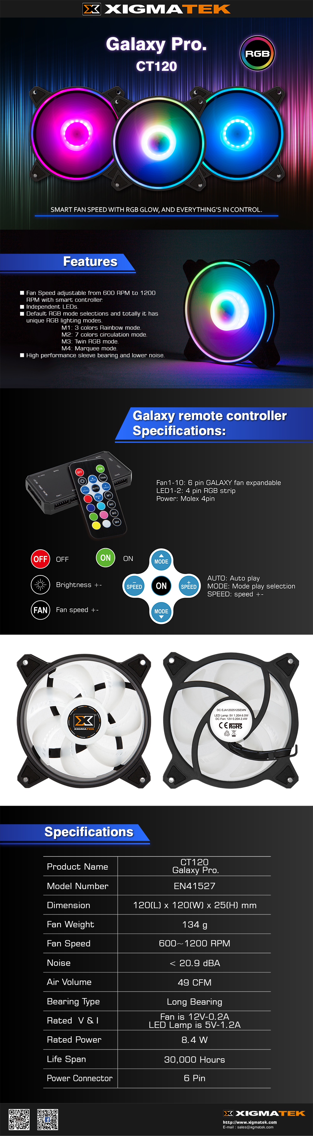 Galaxy fan. Контроллер Smart-RGB-Set-Ring.